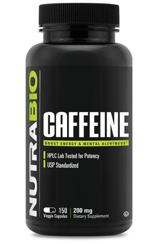 NUTRABIO® 100% PURE CAFFEINE - 200 MG