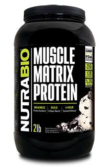 Muscle Matrix 2lb Protein; Cookies & Cream; Nutrabio
